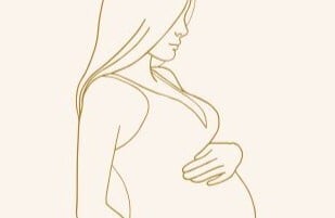 pregnant women line art